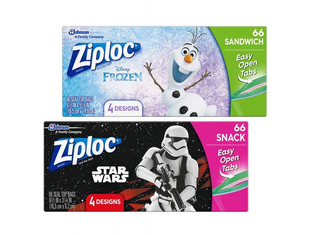 Free Star Wars + Frozen Ziploc Sandwich Bags!