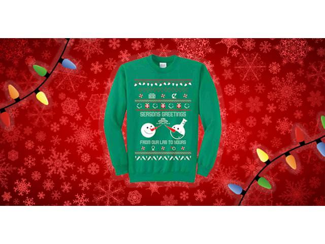 Free Seasons Greeting Science Sweater!