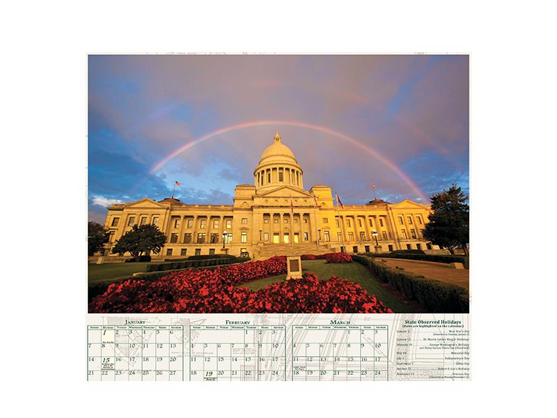 Free Arkansas 2019 Wall Calendar!