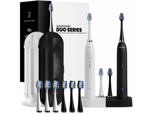 Free AquaSonic Wireless Electric ToothBrush Set
