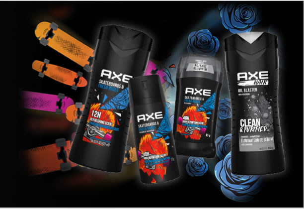 Free Axe Skateboards & Fresh Roses + Oil Blaster Shampoo