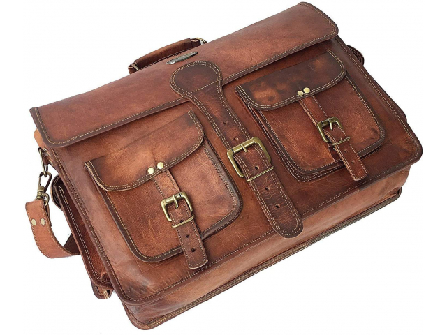 Free Cuero Leather Crossbody Laptop Bag