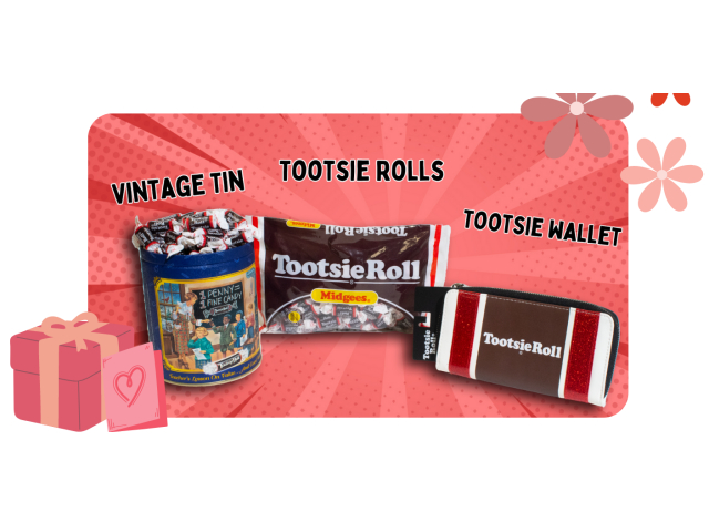 Free Tootsie Roll Vintage Tin+Wallet