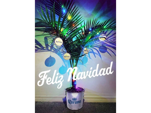 Free Corona Decorated Palm Tree