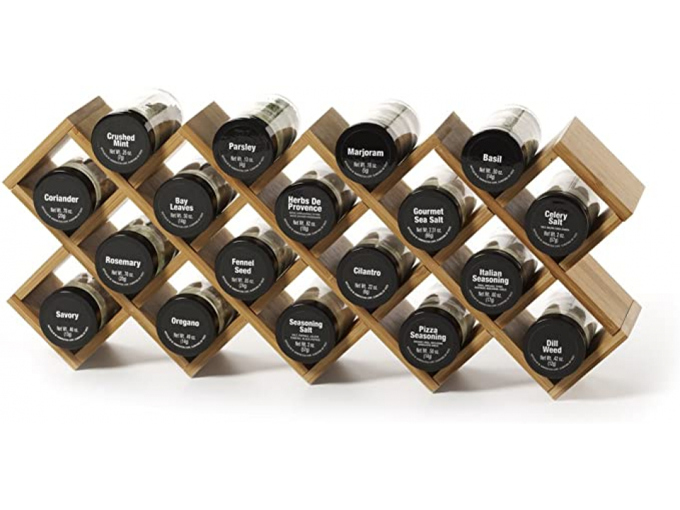 Free Kamenstein Bamboo Spice Rack+Spices