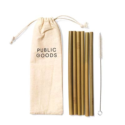 Free Publicgoods 6-Pack Bamboo Straws