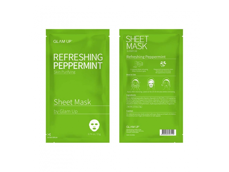 Free Peppermint Sheet Mask By Glam Up
