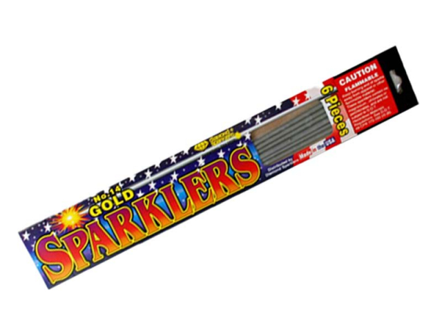 Free Pack Of 6 Gold Sparklers From Fireworks