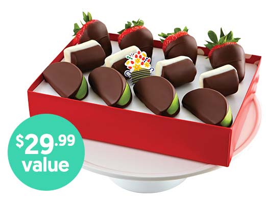 Free Edible Arrangements 12ct Chocolate Dipped Fruit Box