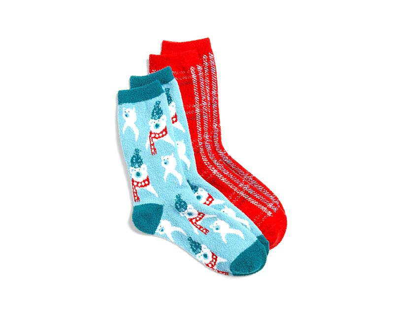 Free Polar Bear & Plaid Cozy Crew Socks From Lane Bryant