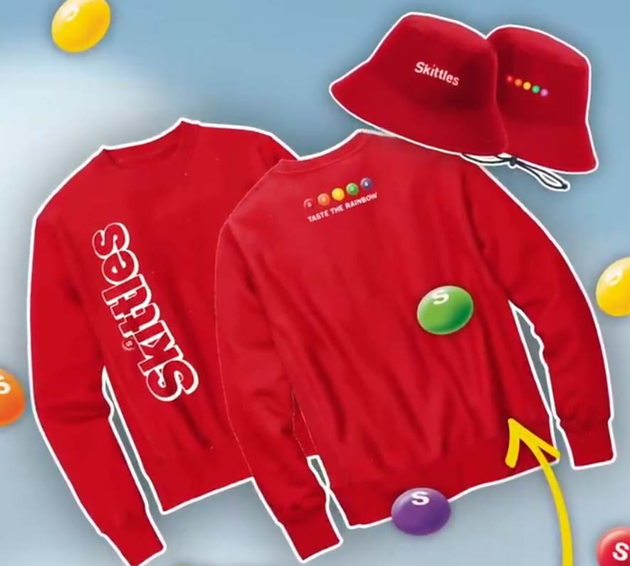 Free Hat / Sweatshirt From Skittles