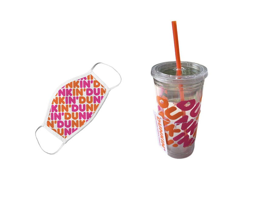 Free Dunkin’ Donuts Acrylic Tumbler, Face Mask+GC